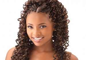 Box Braids Curly Hairstyles Cornrow with Curly Weave