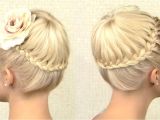 Braid Hairstyles for Long Hair Youtube Crown Braid Tutorial Prom Updo Hairstyle for Medium Long