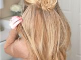 Braid Hairstyles Half Up Half Down Tutorial Image Result for Rose Bun Half Up Half Down