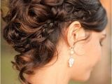 Braided Curly Wedding Hairstyles Curly Wedding Updos Curly Wedding Updo with Braid