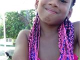 Braided Hairstyles Clipart Pink and Blue Mixed Box Braids Perfect for Little Girls
