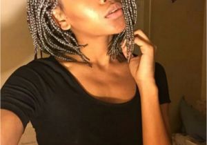 Braided Hairstyles for Grey Hair Short Gray Box Braids Braids and Updos