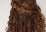 Braided Hairstyles for Wavy Hair Curly Hair Tutorial the Half Up Braid Hairstyle Hair