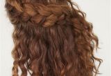 Braided Hairstyles for Wavy Hair Curly Hair Tutorial the Half Up Braid Hairstyle Hair