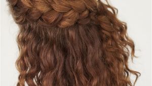 Braided Hairstyles for Wavy Hair Curly Hair Tutorial the Half Up Braid Hairstyle Hair