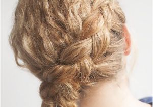 Braided Hairstyles for Wavy Hair Curly Side Braid Hairstyle Tutorial Hair Romance