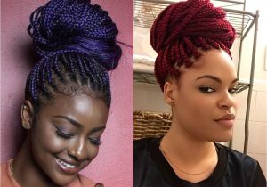 Braids with Buns Hairstyle Box Braids Bun Hairstyles You Will Swear with