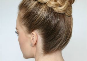 Braids with Buns Hairstyle French Braid High Bun