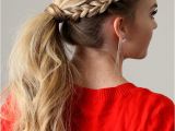 Braids with Ponytail Hairstyle Dutch Lace Braid Ponytail