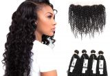 Brazilian Curly Weave Hairstyles Hc Brazilian Curly Virgin Hair with Lace Frontal Brazilian Kinky