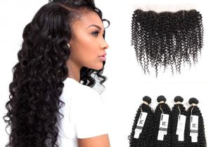 Brazilian Curly Weave Hairstyles Hc Brazilian Curly Virgin Hair with Lace Frontal Brazilian Kinky