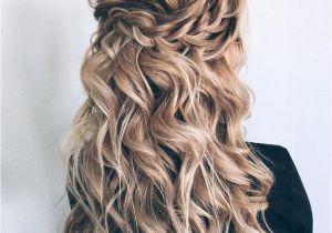 Bridal Hairstyles Half-up Long Hair Partial Updo Bridal Hairstyle Half Up Half Down Wedding Hairstyles