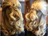 Bridal Hairstyles Half-up Long Hair Wedding Hairstyles Half Up with Bangs Updos for Prom Medium Hair