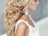 Bride Hairstyles Down Curly From High Volume & Braids to soft Curly Waves with Gorgeous Flowers