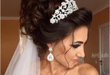 Bride Hairstyles Half Up with Tiara Image Result for Bridal Updos with Headband and Veil