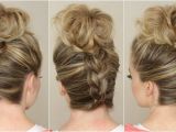 Bridesmaid Hairstyles Down Curls Upside Down Braid to Bun