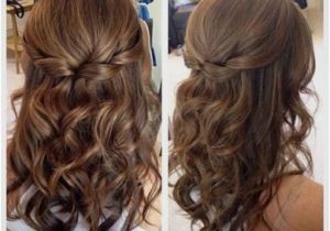 Bridesmaid Hairstyles Down Medium Length Half Up Half Down Hair with Curls Prom Hairstyles for Medium