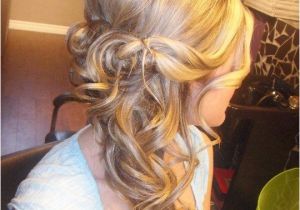 Bridesmaid Hairstyles Side Curls Pin by Cindy Riedel On Wedding