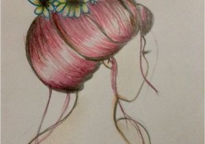 Bun Hairstyles Drawing Hair Bun and Flower Drawing by Me Hair Bun Hairbun topknot