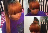 Bun Hairstyles with Bangs for Black Women Kinda Like the Color Concept Hair In 2018 Pinterest