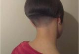 Buzzed Back Bob Haircut Beautiful Buzzed Nape Bob Back View