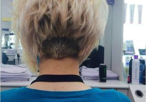 Buzzed Back Bob Haircut Buzzed Number 5 In Back Wedge Line then Layered Into An A