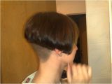 Buzzed Nape Bob Haircut A Line with High Buzzed Nape