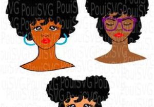 Cartoon Afro Hairstyles 63 Best Natural Hair Afro Women Svg Cut Files Images In 2019