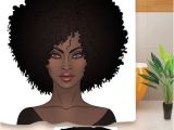 Cartoon Afro Hairstyles Afro Hairstyle African American Pretty Girl Black Woman Shower