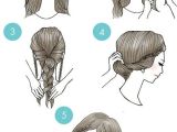Cartoon Bun Hairstyles Simple Step by Step Illustrations Show Fun Ways to Style Your Hair