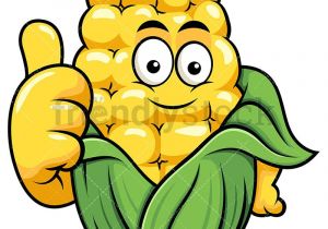 Cartoon Hairstyles Clipart Corn Mascot Thumbs Up Cartoon Vector Clipart Clip Arts