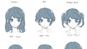 Cartoon Hairstyles Clipart Marinette Hairstyles by Piikoarts On Deviantart