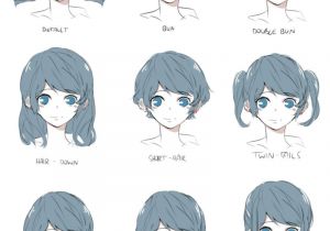 Cartoon Hairstyles Clipart Marinette Hairstyles by Piikoarts On Deviantart