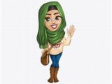 Cartoon Hairstyles Vector Arab Girl Vector Character Girl Vector Pinterest