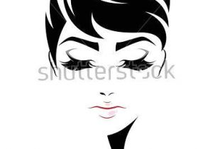Cartoon Hairstyles Vector Illustration Of Women Short Hair Style Icon Logo Women Face On