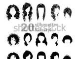Cartoon Hairstyles Vector Twenty Silhouettes Hairstyles Deva Curl Shadow Box