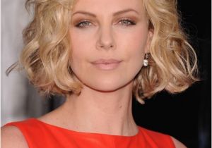 Charlize theron Bob Haircut Charlize theron Short Blonde Curly Bob Hairstyle