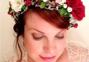 Christmas Wedding Hairstyles Christmas Flower Crown Flower Crown Christmas Crown