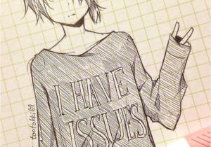 Cool Hairstyles Anime Cute Anime Drawing tootokki I Have issues Sweater