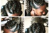 Corkscrew Braids Hairstyles Corkscrew Flattwist Flat Twists Twist Ponytail Updo Hair