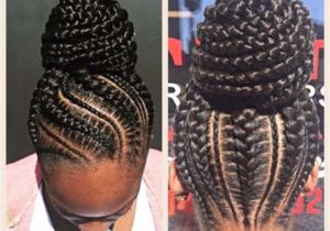 Cornrow Braided Bun Hairstyles Braids Bun Hair Pinterest