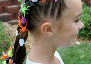 Crazy but Easy Hairstyles Princess Piggies Halloween Hairdos Spider Rings