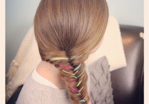 Crazy but Easy Hairstyles Yarn Extension Fishtail Braid