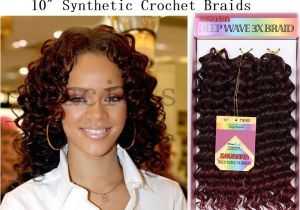 Crochet Havana Hairstyles 2019 Synthetic Curly Red Hair Extensions Crochet Braids Deep Wave