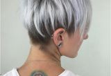 Cropped Hairstyles for Grey Hair Silver Pixie Cut with Layered Lowlights Hair Styles