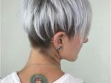 Cropped Hairstyles for Grey Hair Silver Pixie Cut with Layered Lowlights Hair Styles