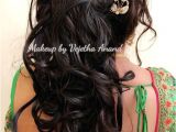 Curls Hairstyle On Lehenga Romantic Bridal Updo by Vejetha for Swank Bridal Hairstyle Curls