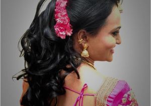 Curls Hairstyles On Saree Pin by Swank Studio On Indian Bridal Hairstyles In 2019