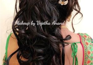 Curls Hairstyles On Saree Romantic Bridal Updo by Vejetha for Swank Bridal Hairstyle Curls