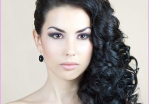 Curls to One Side Wedding Hairstyles Curly Hairstyles Pinned to the Side Latestfashiontips